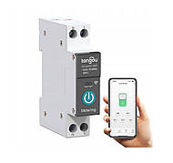 Розумний дім Wi-Fi автоматичний вимикач Tongou 1P 63А DIN однофазний лічильник кВт/год з віддаленим керуванням Польща