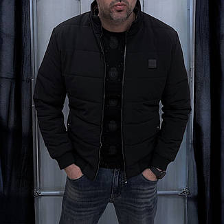 Чоловіча куртка Hugo Boss чорна демісезонна брендова куртка Босс люкс якість, фото 2