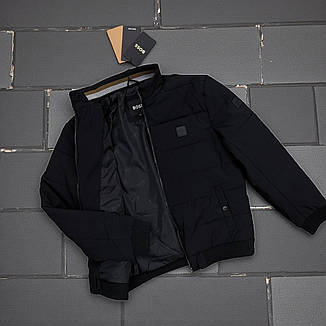 Чоловіча куртка Hugo Boss чорна демісезонна брендова куртка Босс люкс якість, фото 3