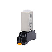 Реле Реле часу H3Y-2 0-30с 24В 5А з колодкою PYF08A для монтажу на DIN-рейку Польща