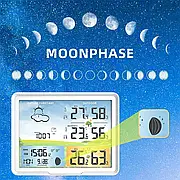 Розумний дім Бездротова метеостанція PT20B з барометром термометром гігрометром і 2 датчиками Польща