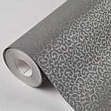 Шпалери вінілові на флізеліні 0.53 × 10.05 м Marburg 55441, сірі — для спальні, вітальні, коридору, фото 5