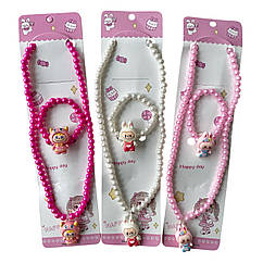 Дитячий набір бижутеріі 2 предмета 12 наб/уп ЛАБУБУ