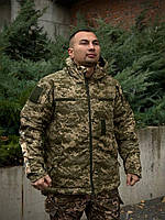 Зимова тактична куртка omni-heat pixel, армійська тепла куртка рипстоп, штурмова куртка зсу qo823