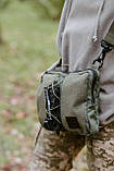 Тактична сумка кросбоді з великою панеллю для патчів Стохід Олива Хакі, фото 6