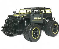 Великий джип позашляховик машинка на радіокеруванні з амортизаторами підсвічуванням фар та дверима що відкриваються