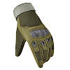 Тактичні повнопалі рукавички (велорукавиці, моторукавиці) Eagle Tactical ET-12 Green Розмір XL, Gp, фото 5