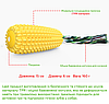 Іграшка для собак "Кукурудза" з пищалкою та мотузкою CNN-101 жовтий, Gp, фото 2