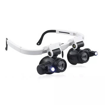 Лупа-окуляри бінокулярні окуляри з LED підсвіткою / окуляри для ремонту 8-23х з підвіткою, Gp