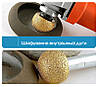 Насадка фреза алмазна кругла шліфувальна 30 мм для різьблення по каменю для УШМ та болгарки М10/М14, Gp, фото 6