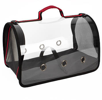 Сумка для перенесення котів та собак 43x22x25 см CosmoPet (3 люверса) CP-10M Red, Gp