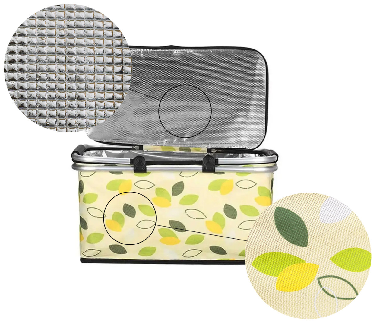 Ізотермічна сумка-холодильник для пікніка 38х24х19 см / кошик для пікніка Cool Box, Gp, фото 1