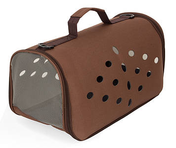 Сумка для перенесення котів та собак 48x26x25 см CosmoPet CP-12 Brown, Gp