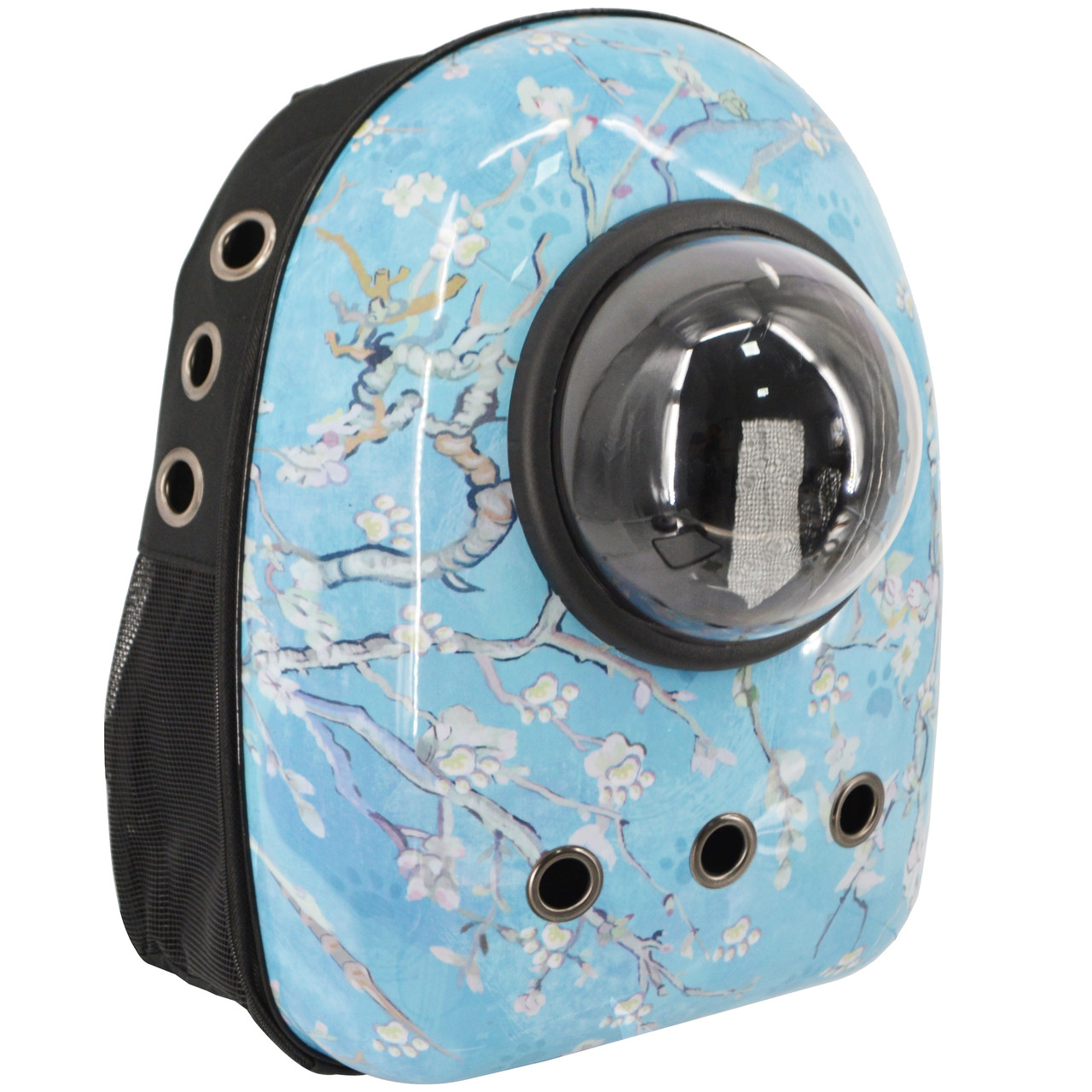 Стильний рюкзак для кішок з віконцем CosmoPet CP-87 принт Сакура, Gp, фото 1