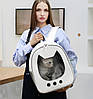 Рюкзак-переноска для кошек и собак 34х31х18 CosmoPet CP-35 White, Gp, фото 3