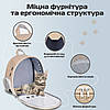 Рюкзак-переноска для кошек и собак 34х31х18 CosmoPet CP-35 Beige, Gp, фото 2