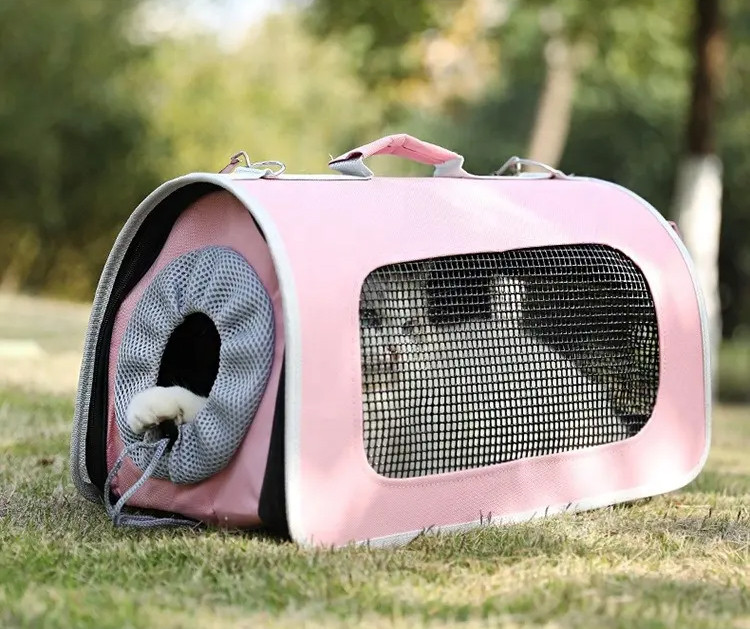 Сумка переноска для котів та собак L 52x22x29 см CosmoPet CP-11 Pink, Gp, фото 1