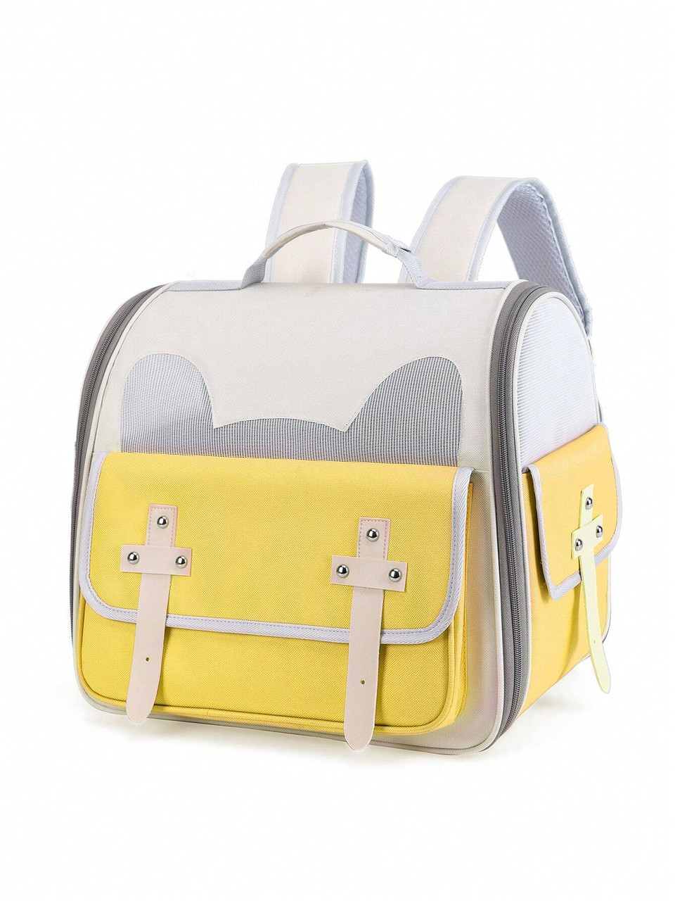 Рюкзак-переноска для котів та собак 38х37х23 CosmoPet CP-66 Yellow, Gp, фото 1