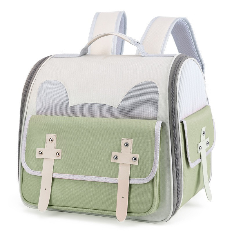 Рюкзак-переноска для котів та собак 38х37х23 CosmoPet CP-66 Green, Gp, фото 1