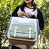 Рюкзак-переноска для котів та собак 38х37х23 CosmoPet CP-66 Green, Gp, фото 3