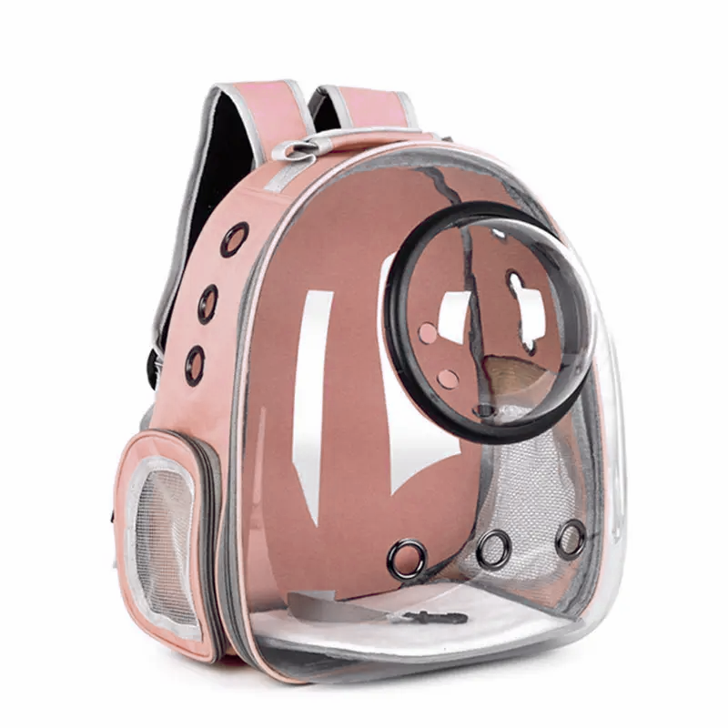 Рюкзак для перенесення тварин з ілюмінатором CosmoPet CP-101 для кішок і собак Clear Peach, Gp, фото 1