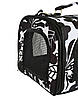 Сумка переноска для котів собак 46x28x30 см CosmoPet CP-48 (L) Black-White, Gp, фото 6