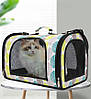 Сумка переноска для котів собак 46x28x30 см CosmoPet CP-48 (L) Green, Gp, фото 3