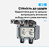 Зовнішня вологозахищена розетка з подвійним гніздом та кришкою RHCP-66, Gp, фото 3