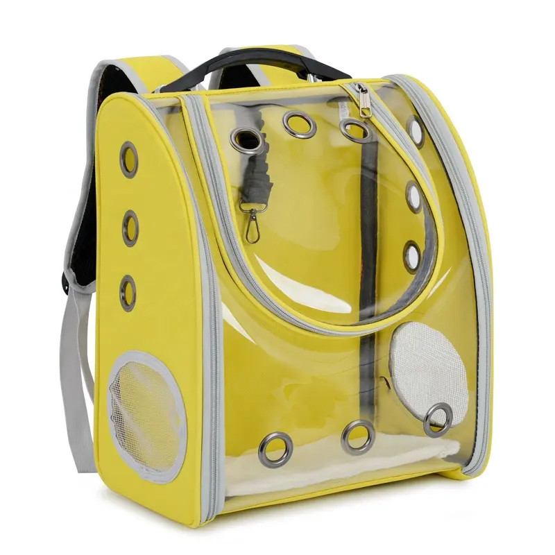 Рюкзак для перенесення тварин з прозорими стінками CosmoPet CP-25 для котів та собак Yellow, Gp, фото 1