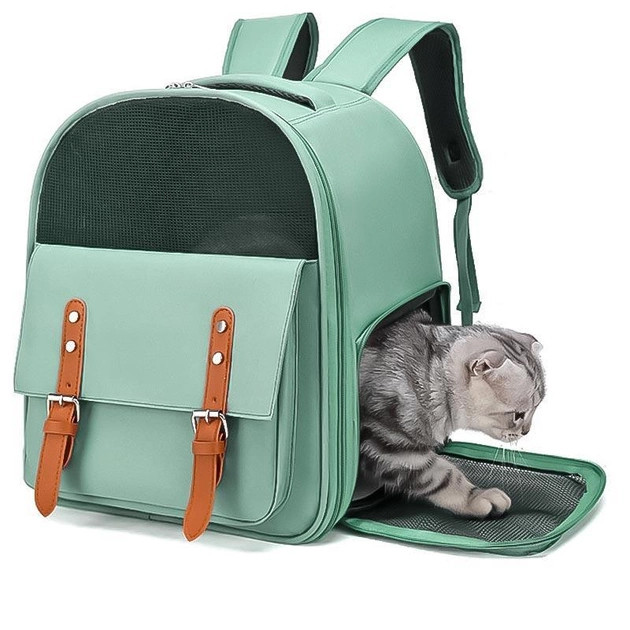 Рюкзак-переноска для котів та собак 40x33x23 CosmoPet CP-51 Green, Gp, фото 1