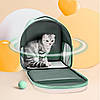 Рюкзак-переноска для котів та собак 40x33x23 CosmoPet CP-51 Green, Gp, фото 5