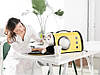 Сумка з ілюмінатором для переноски котів і собак 42x27x25 см CosmoPet CP-19 Yellow (штучна шкіра), Gp, фото 2