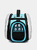Сумка переноска для котів та собак 40x30x27 см (L) CosmoPet CP-21 Blue, Gp, фото 3