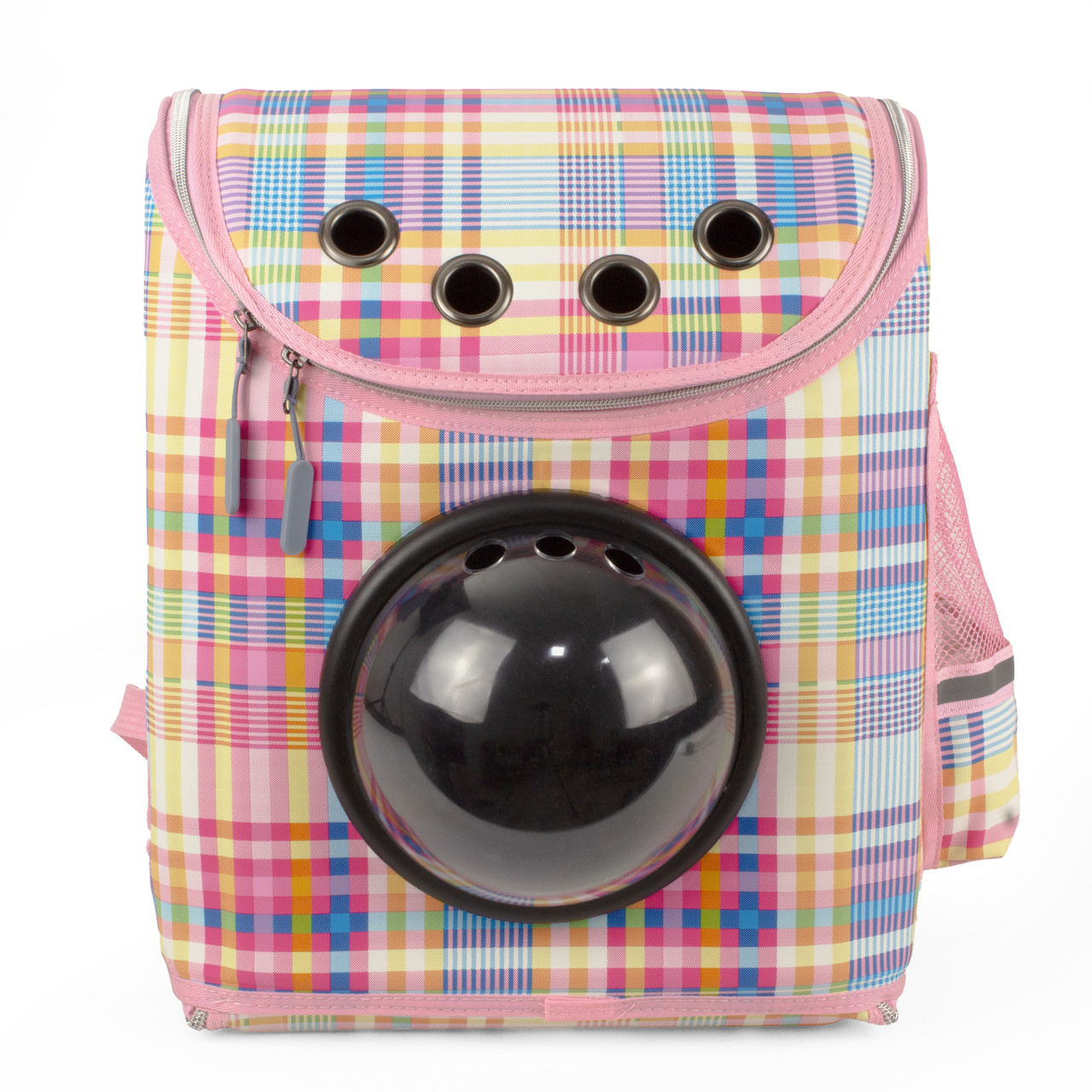 Рюкзак для перенесення тварин CosmoPet CP-20 для котів та собак (Рожевий в клітинку), Gp, фото 1