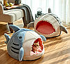 Хатинка лежанка для котів та собак "Акула" розмір L (50×50×36 см) MurrLuxe СB-12 Blue, Gp, фото 8