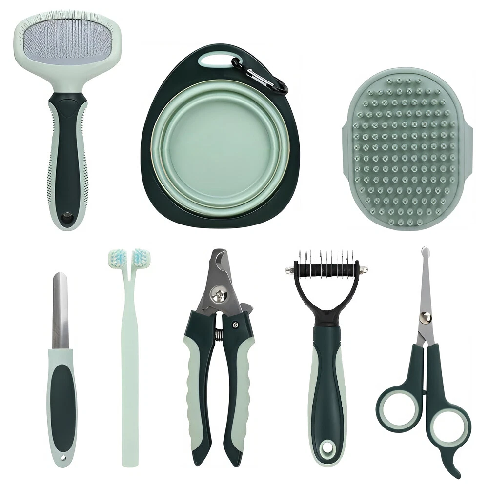 Професійний набір для догляду за шерстю тварин 8 в 1 WY-808 у чохлі, Gp, фото 1