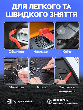 Набір для зняття обшивки авто 41 в 1 / Набір для розбирання салону / Інструменти для зняття обшивки, Gp