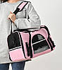 Сумка - переноска для котів та собак 44х28х25 CosmoPet CP-39 Pink, Gp, фото 7