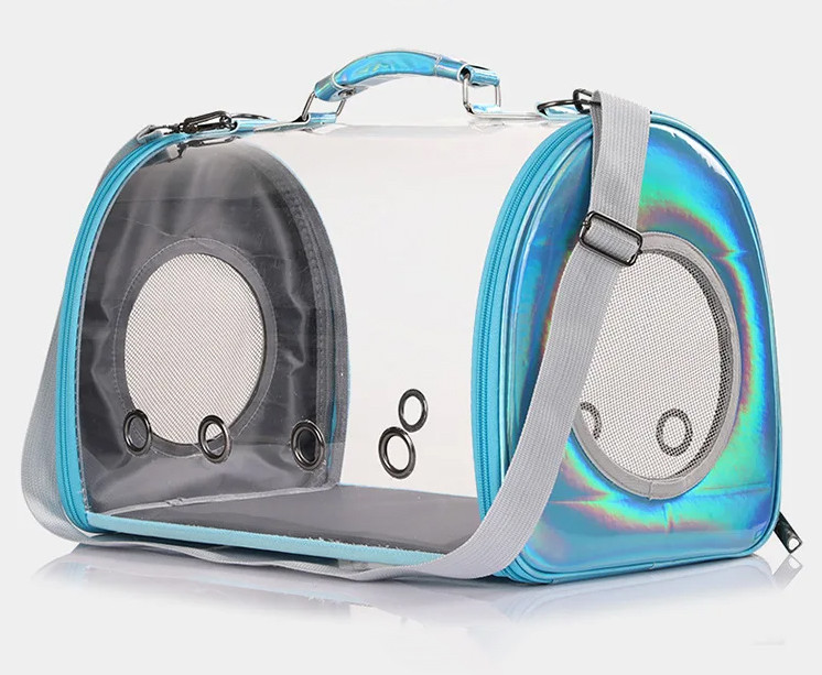 Сумка - переноска для котів та собак гризунів 33х24х26 CosmoPet CP-26 Blue (S), Gp, фото 1