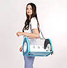 Сумка - переноска для котів та собак гризунів 33х24х26 CosmoPet CP-26 Blue (S), Gp, фото 3