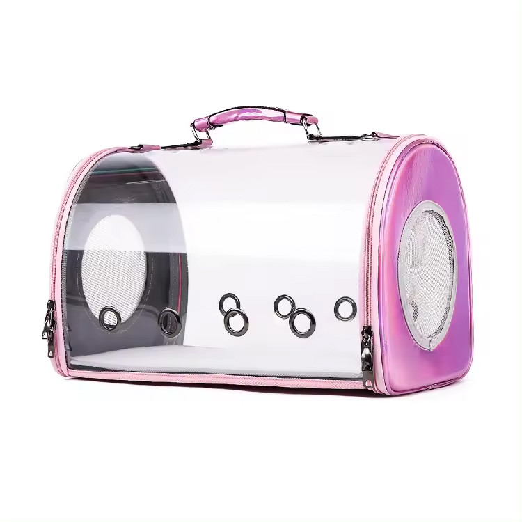 Сумка - переноска для котів та собак гризунів 33х24х26 CosmoPet CP-26 Pink (S), Gp, фото 1