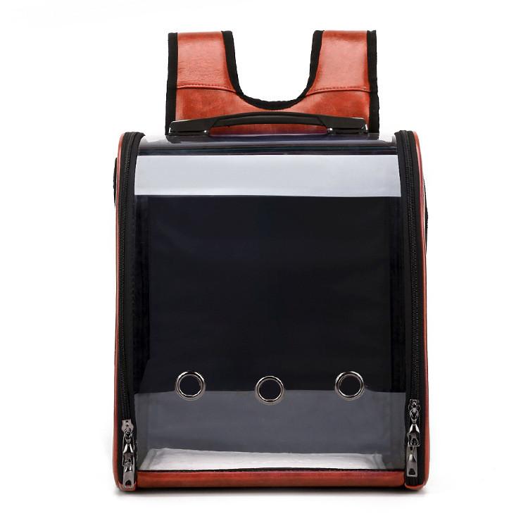 Рюкзак для перенесення з прозорою стінкою CosmoPet CP-23 для котів та собак Brown, Gp, фото 1