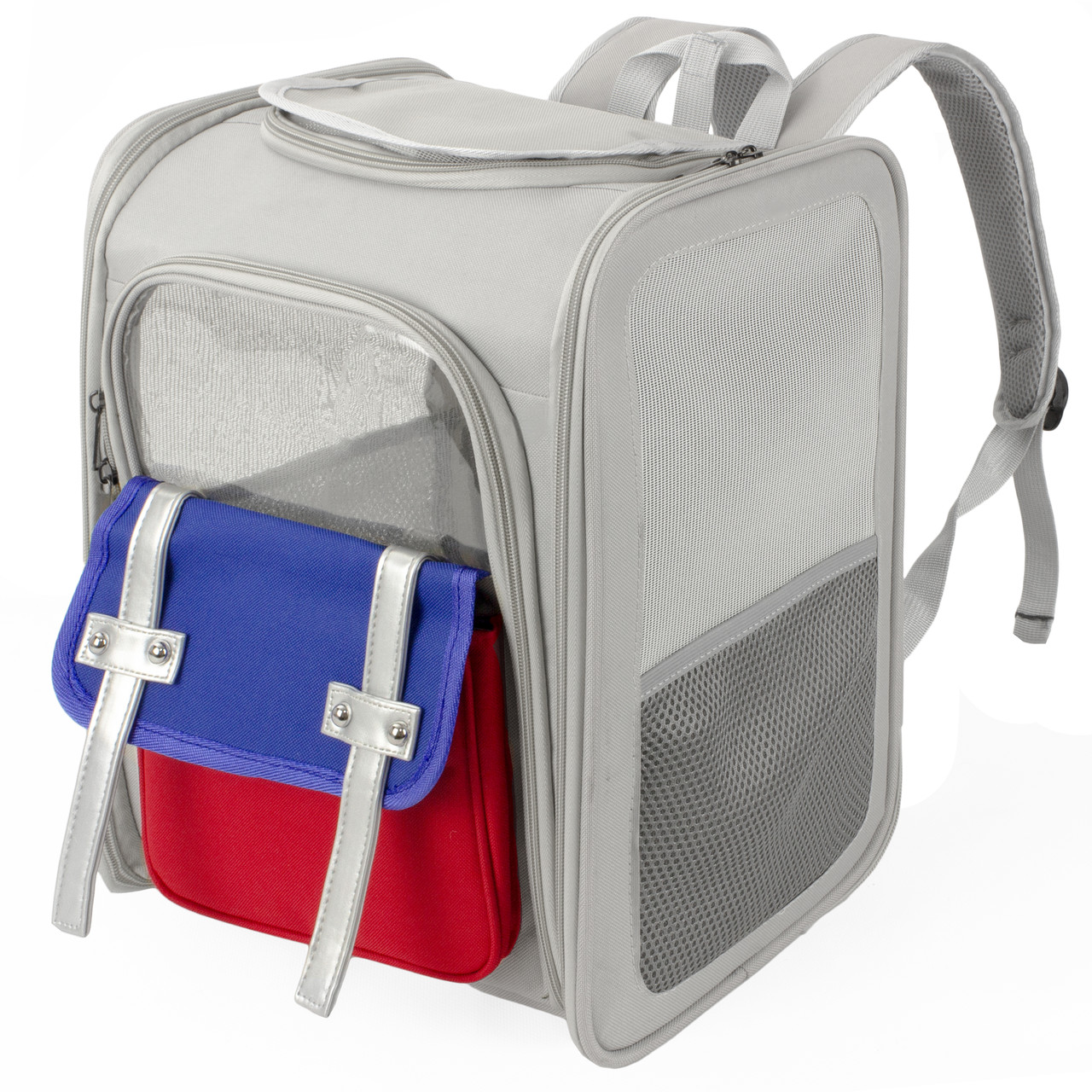 Рюкзак-переноска для кошек и собак 39х32х23 CosmoPet CP-40 Gray, Gp, фото 1