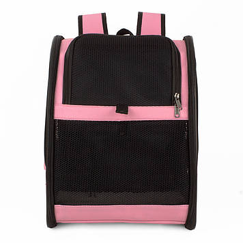 Рюкзак-переноска для котів та собак 41х32х29 см CosmoPet CP-27 Pink, Gp