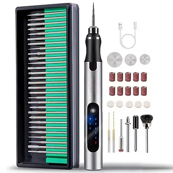 Акумуляторний гравер ручка Jangklife E-108 + насадки 56 шт. / Ручка гравер / Гравер на акумуляторі, Gp