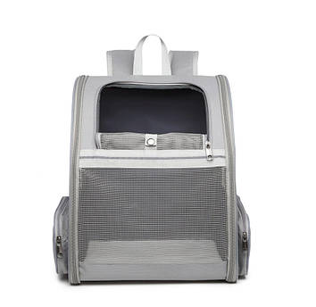 Рюкзак-переноска для котів та собак 41х28х35 CosmoPet CP-42 Gray, Gp