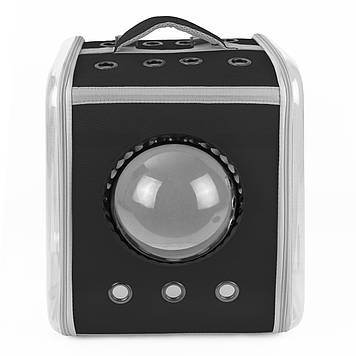 Рюкзак - переноска для котів та собак 39х30х34 CosmoPet CP-28 Black, Gp