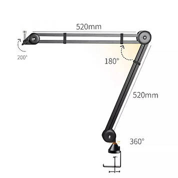 Мікрофонна стійка-пантограф Manchez M-30 Black, Gp