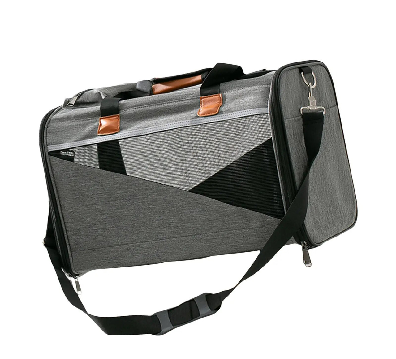 Сумка-переноска для котів та собак 44х30х35 CosmoPet CP-41 Grey, Gp, фото 1