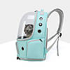 Рюкзак для перенесення котів CosmoPet CP-52 з сіткою 43х30х23 Turquoise, Gp, фото 3